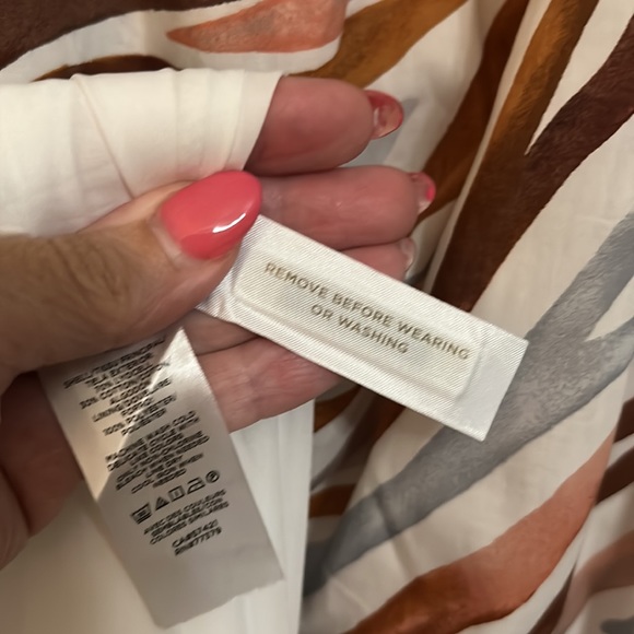 NWOT Ann Taylor Zebra Stripe Boat Neck Midi Dress OVERSIZED fits up to S/M - Picture 8 of 9